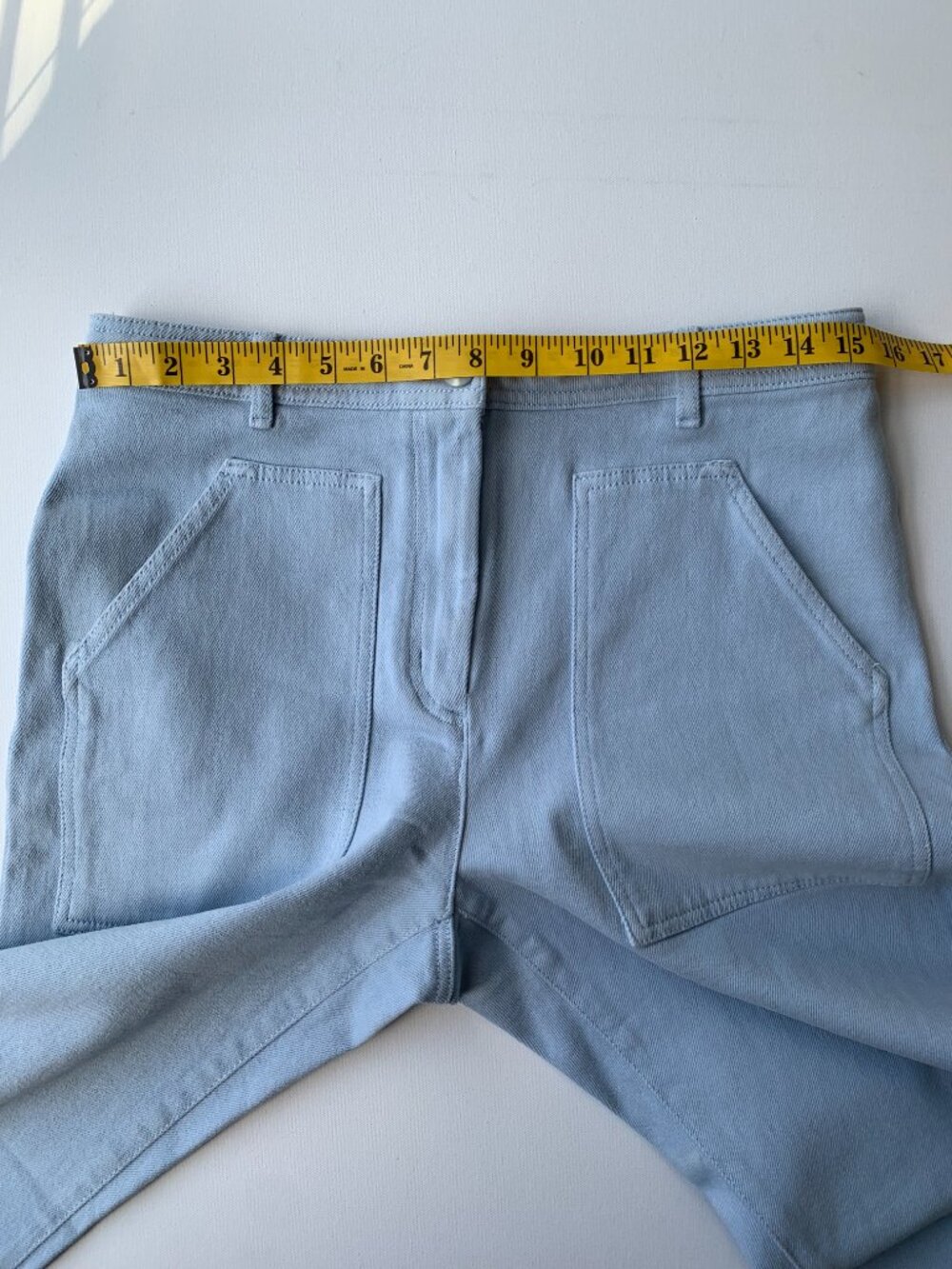 Wilfred Modern Utility Pant Light Blue Mid-rise Straight Leg size 8 - Picture 9 of 12